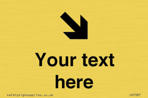 IV7087: Custom Directional signage arrow down right