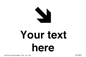 IV7087: Custom Directional signage arrow down right