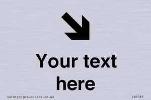 IV7087: Custom Directional signage arrow down right