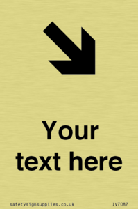 IV7087: Custom Directional signage arrow down right