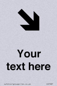 IV7087: Custom Directional signage arrow down right