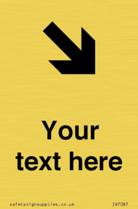 IV7087: Custom Directional signage arrow down right