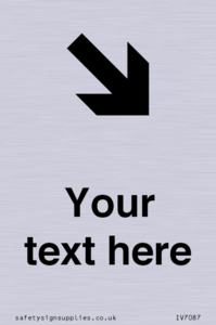 IV7087: Custom Directional signage arrow down right