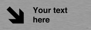 IV7087: Custom Directional signage arrow down right