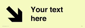 IV7087: Custom Directional signage arrow down right