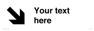 IV7087: Custom Directional signage arrow down right