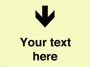 IV7088: Custom Directional signage arrow down