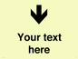 IV7088: Custom Directional signage arrow down