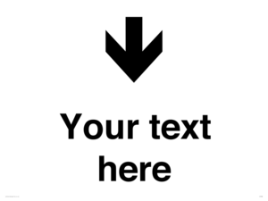 IV7088: Custom Directional signage arrow down