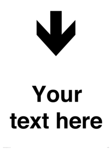 IV7088: Custom Directional signage arrow down