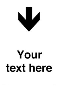 IV7088: Custom Directional signage arrow down