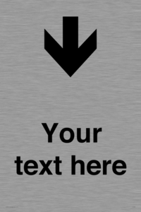 IV7088: Custom Directional signage arrow down