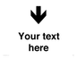 IV7088: Custom Directional signage arrow down