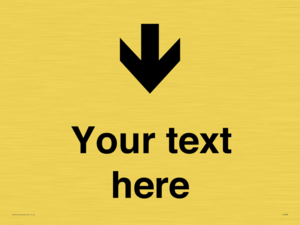 IV7088: Custom Directional signage arrow down