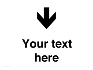 IV7088: Custom Directional signage arrow down