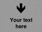 IV7088: Custom Directional signage arrow down