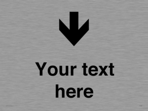 IV7088: Custom Directional signage arrow down