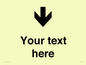 IV7088: Custom Directional signage arrow down