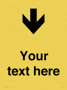 IV7088: Custom Directional signage arrow down