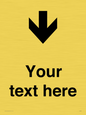 IV7088: Custom Directional signage arrow down