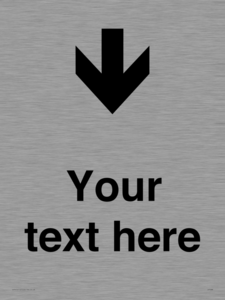 IV7088: Custom Directional signage arrow down