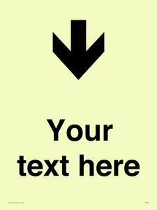 IV7088: Custom Directional signage arrow down