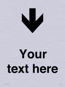 IV7088: Custom Directional signage arrow down