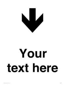 IV7088: Custom Directional signage arrow down