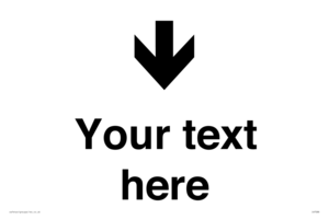 IV7088: Custom Directional signage arrow down