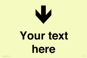 IV7088: Custom Directional signage arrow down