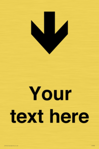 IV7088: Custom Directional signage arrow down