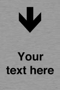 IV7088: Custom Directional signage arrow down