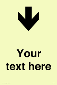 IV7088: Custom Directional signage arrow down