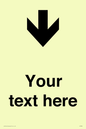 IV7088: Custom Directional signage arrow down