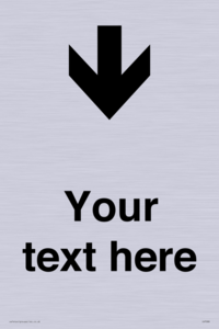 IV7088: Custom Directional signage arrow down