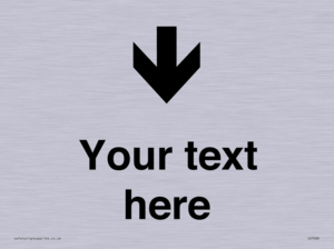 IV7088: Custom Directional signage arrow down