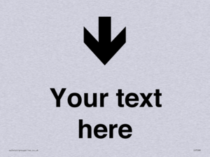 IV7088: Custom Directional signage arrow down