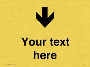 IV7088: Custom Directional signage arrow down