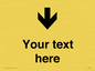IV7088: Custom Directional signage arrow down
