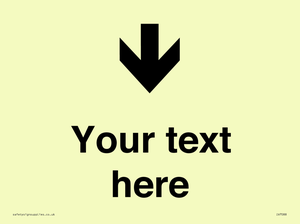 IV7088: Custom Directional signage arrow down