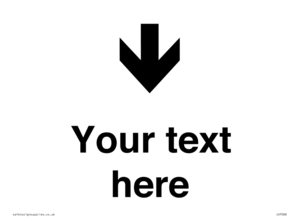 IV7088: Custom Directional signage arrow down