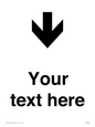 IV7088: Custom Directional signage arrow down