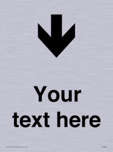 IV7088: Custom Directional signage arrow down