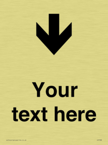 IV7088: Custom Directional signage arrow down