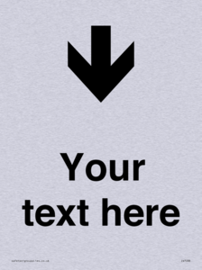 IV7088: Custom Directional signage arrow down