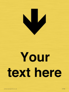 IV7088: Custom Directional signage arrow down