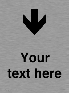 IV7088: Custom Directional signage arrow down