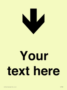 IV7088: Custom Directional signage arrow down