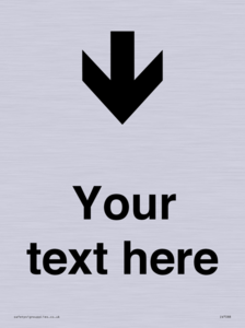 IV7088: Custom Directional signage arrow down