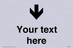 IV7088: Custom Directional signage arrow down